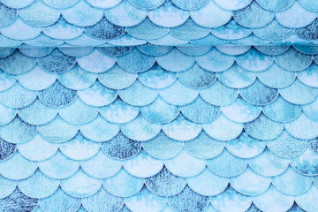 Baumwollwebware "Mermaid", Swafing, Schuppen, blau, 0,5 m